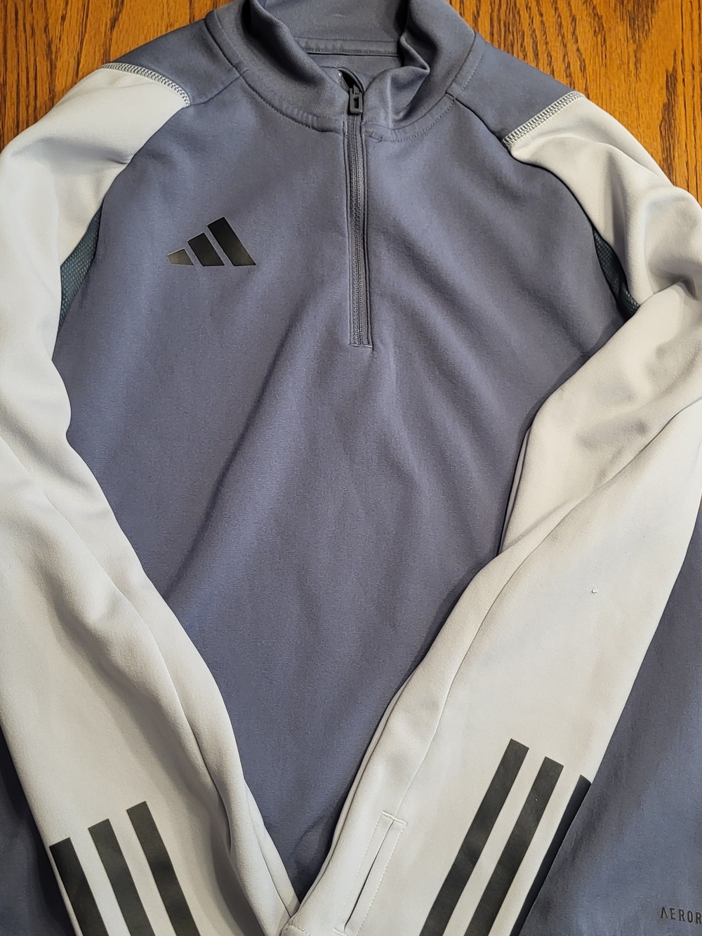 Youth Half-Zip Performance Sweater - Gray & Light Gray